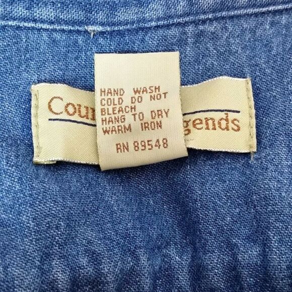𝅺COUNTRY Legends Cabincore Denim Shirt M - Picture 11 of 11